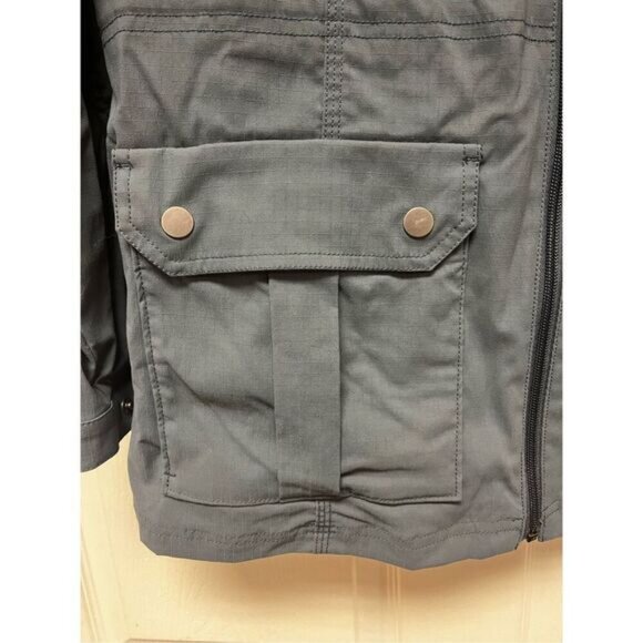 Duluth Men’s Slate Gray Ripstop Utility Water Resistant Jacket sz L NWOT - Picture 2 of 7